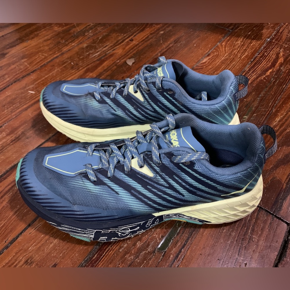HOKA Speedgoat 4 Trail running/hiking shoe, women’s size 9D (wide)